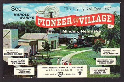 Pioneer Village Minden Ne Post Card 5393 United States Roadside
