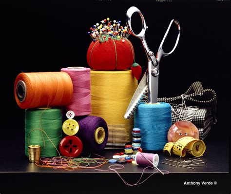 Sewing Colorful Threads Still Life Photography