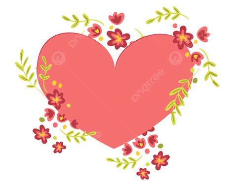 Heart With Flowers Self Care Symbol Isolated Vector Campaign Love