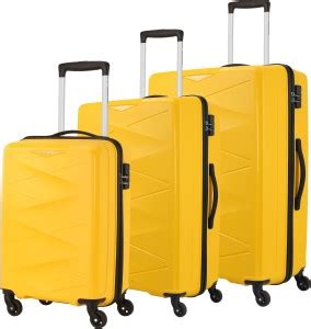 Kamiliant By American Tourister Triprism Spinner Pcset Saffron Yellow