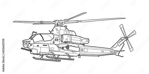 Army Helicopter Coloring Page