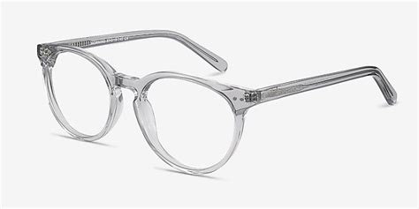 Morning Round Gray Clear Full Rim Eyeglasses Eyebuydirect Canada