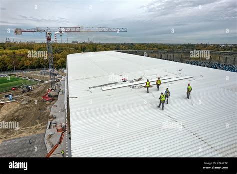 Construction And Finishing Works At The Football Stadium In Plock