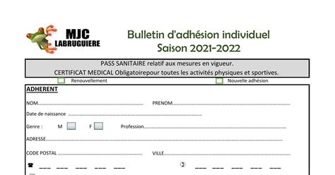 bulletin d adhésion 2021 2022 pdf DocDroid