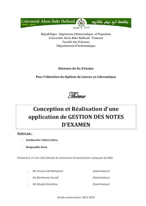 PDF Conception et Réalisation d une application de GESTION dspace