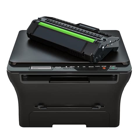 Premium Photo Multifunction Printer With Toner Cartridge D Rendering