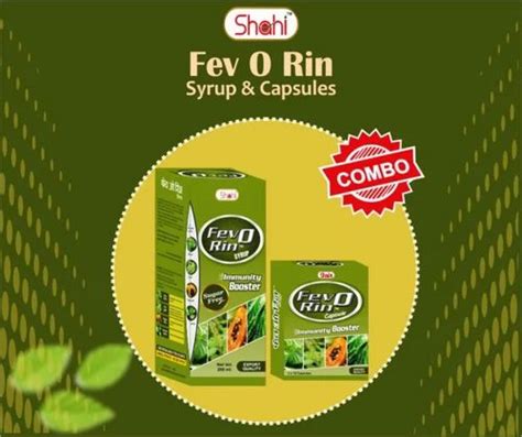 200 Ml 30 Cap Shahi Fev O Rin Syrup Capsule For Fever At Rs 297 Bottle