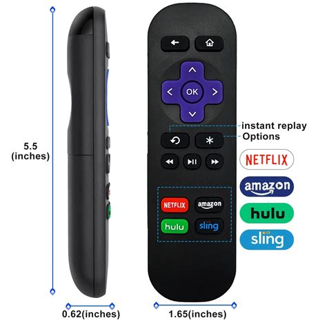 RC680 Universal-Fernbedienung, Kompatibel mit Roku 1, 2, 3, 4, LT, SE
