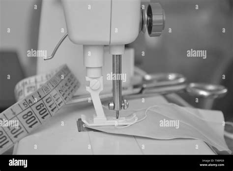 tailoring machine black  white stock  images alamy