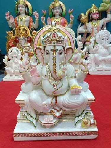 White Painted Marble Ganesh Statue For Worship At Rs 15000 In Jaipur