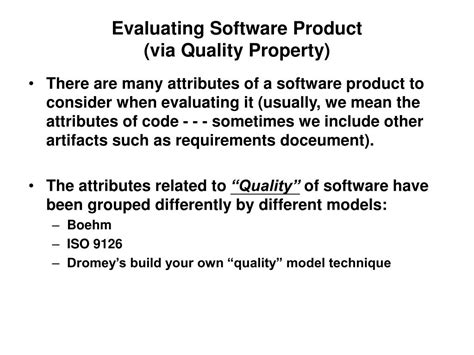 PPT Evaluating Software Product Process And Resources PowerPoint