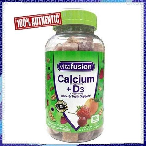 Vitafusion Calcium D3 Gummy Vitamins With Bone And Teeth Support For Adults 100 Gummies Exp