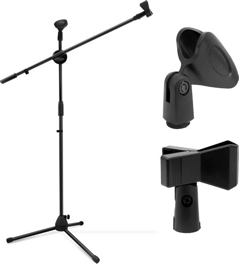 Mic Stand Ohuhu Tripod Boom Microphone Stand With Mic Clips