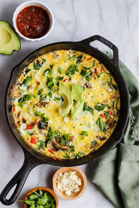 Loaded Veggie Frittata Recipe Vegetarian Breakfast Recipes Veggie Frittata Cast Iron