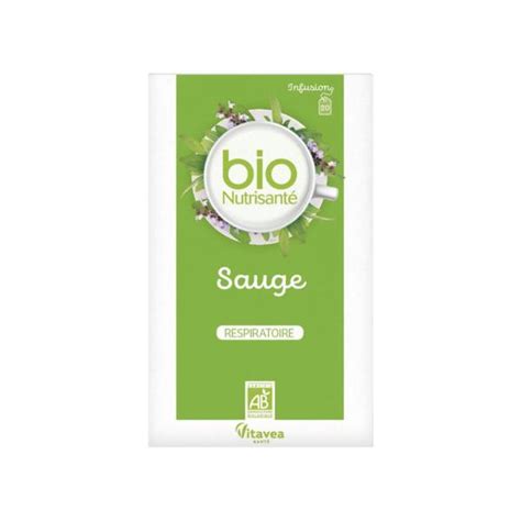 NUTRISANTÉ Infusion sauge respiratoire bio 20 sachets Parapharmacie