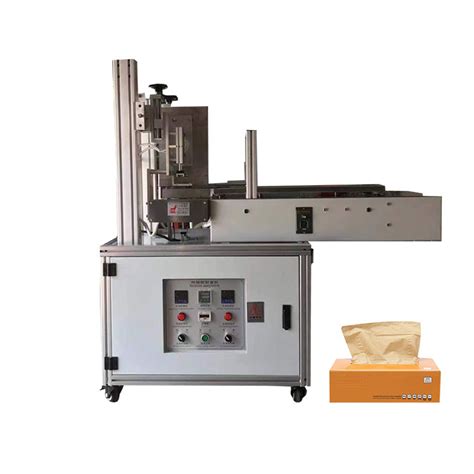 Semi Automatic Facial Tissue Hot Melt Glue Sealing Machine Toilet