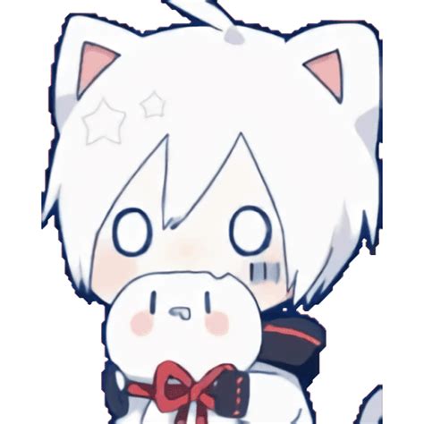 Sticker Maker Cute Cat Boy White