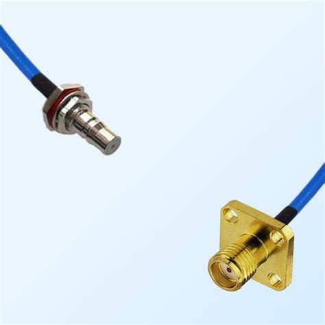 Sma Female 4 Hole Qma O Ring Bulkhead Female Semi Flexible Cable