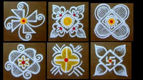 Dots Line Beautiful Beginners Rangoli Daily Kolam Easy Design