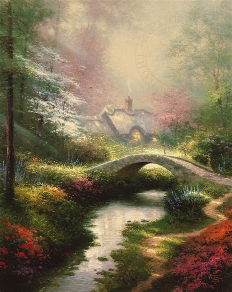 Brookside Hideaway Painting Art By Thomas Kinkade Studios Thomas