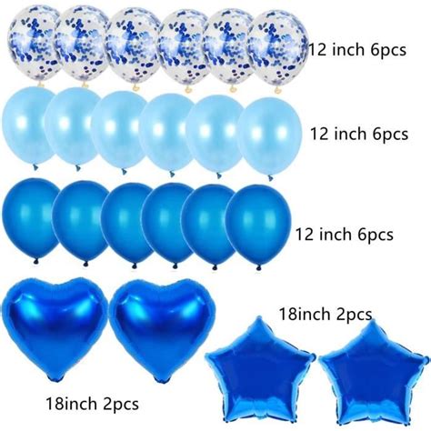 Ballon 20 Ans Anniversaire Homme Bleu Decoration Anniversaire Homme 20