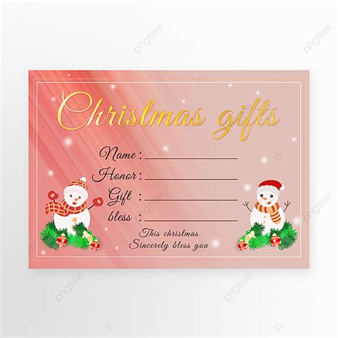 Christmas Gift Voucher Template Template Download on Pngtree