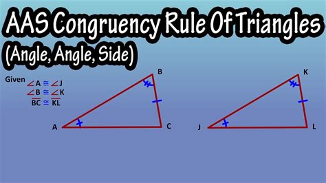 What Is The Aas Angle Angle Side Congruency Rule Of For Triangles Explained Youtube