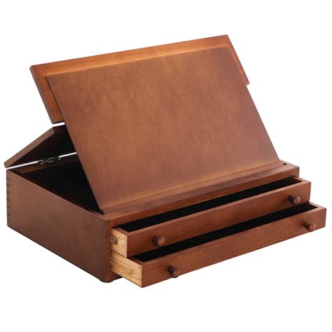 Buy U S Art Supply Walnut Color Drawer Wooden Storage Box With Fold