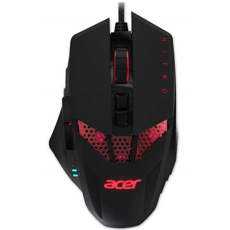 Mouse Gamer Acer Nitro 4000 Dpi Com Iluminação Ajustável E 8 Botões