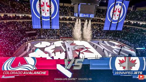 Colorado Avalanche Vs Winnipeg Jets Nhl Gameplay Youtube