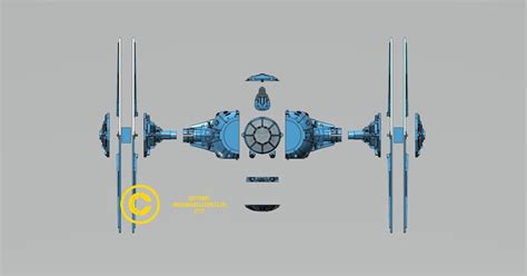 Tie Fighter Stl Files For D Printing Etsy