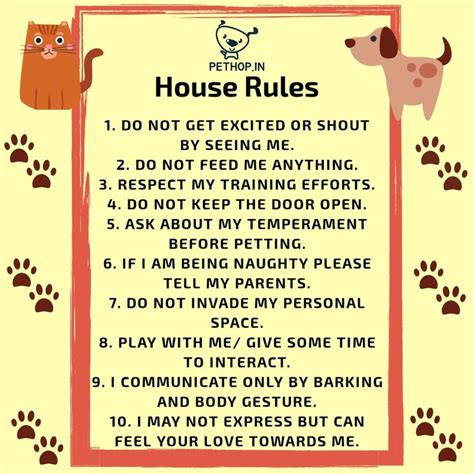 Pet House Rules