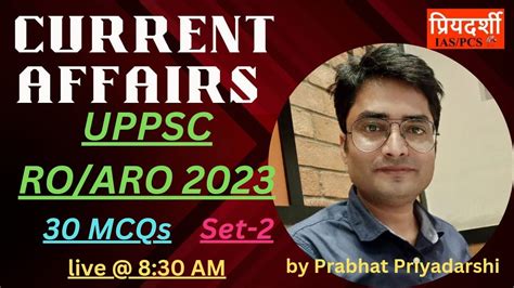 Set Current Affairs L Uppcs Ro Aro Pre L Upsc Ro Aro Prelims