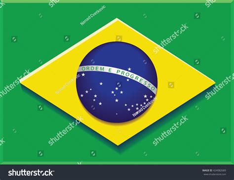 Brazilian Flagvector Illustration Stock Vector 424082689 - Shutterstock