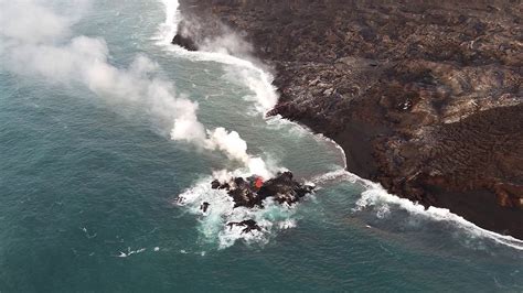 Island Is Result Of Underwater Lava Flow From The Kilauea Volcano Youtube