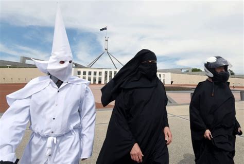 Far Right ‘anti Burqa Stunt At Australian Parliament Islamophobia Watch