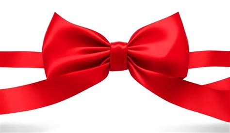 Premium Ai Image Red Ribbon With Bow Isolated On White Background