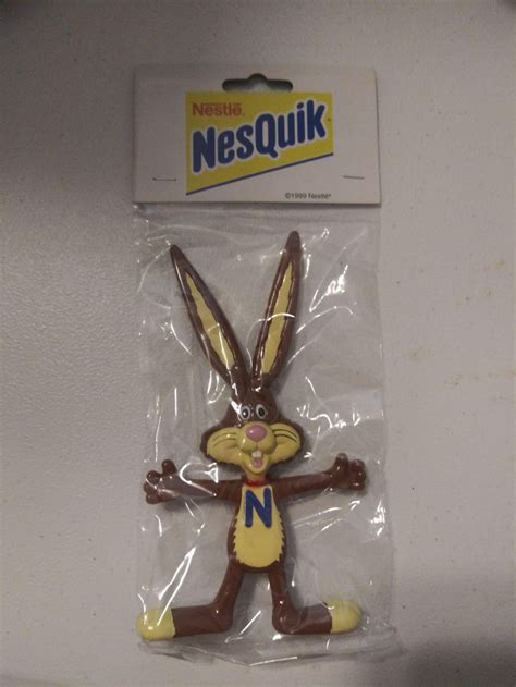 New Vintage Nestle Nesquik 6 Bendable Rubber Bunny Etsy