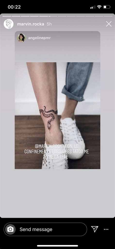 Ankle Tattoo Snake Tatuaggio Sulla Caviglia Tatuaggi