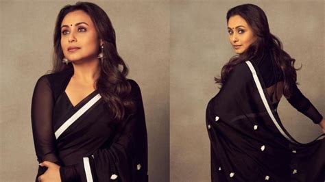 Rani Mukerji Stuns In A Black Masaba Gupta Maa Saree For Mrs