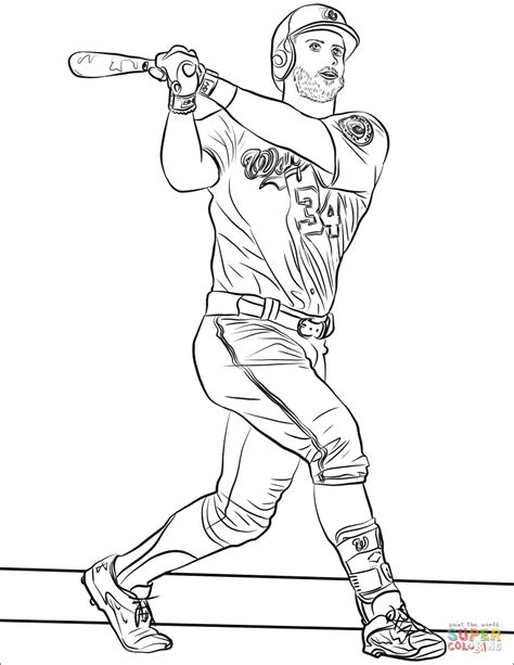 Coloring Pictures Of Baseball Players