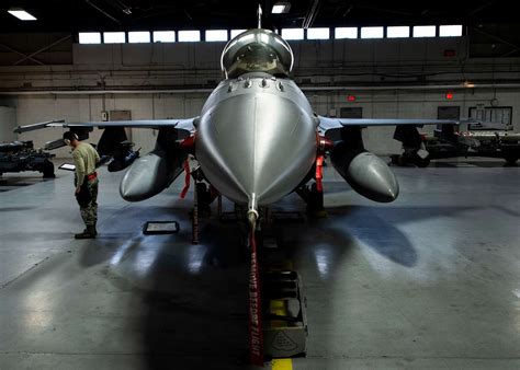 A U S Air Force F 16cm Fighting Falcon Sits In The Nara And Dvids Public Domain Archive Public