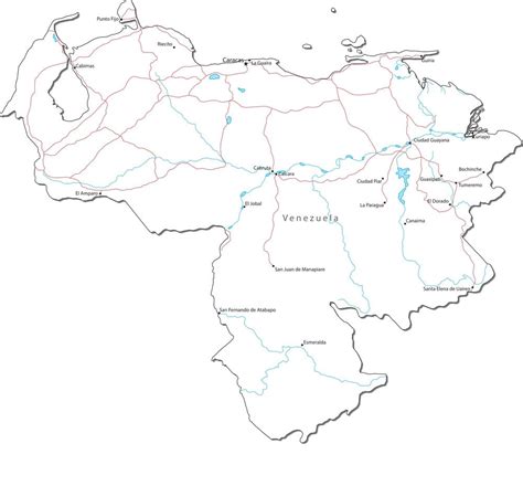 Printable Venezuela Map PrintableLib