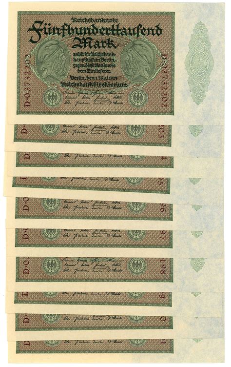 500 000 Mark Reichsbanknote Germany 1871 1948 Numista