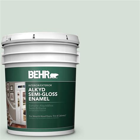 BEHR 5 Gal S410 1 River Mist Semi Gloss Enamel Alkyd Interior