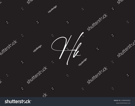 Unique Monogram Alphabet Letters HK Logo Design Royalty Free Stock