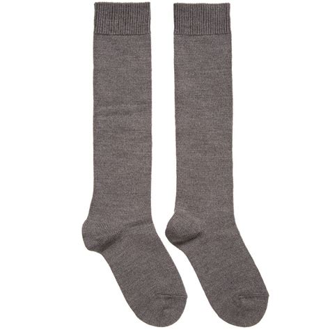 Grey Knee High Wool Socks In 2021 Warm Wool Socks Wool Socks Slippers Pattern