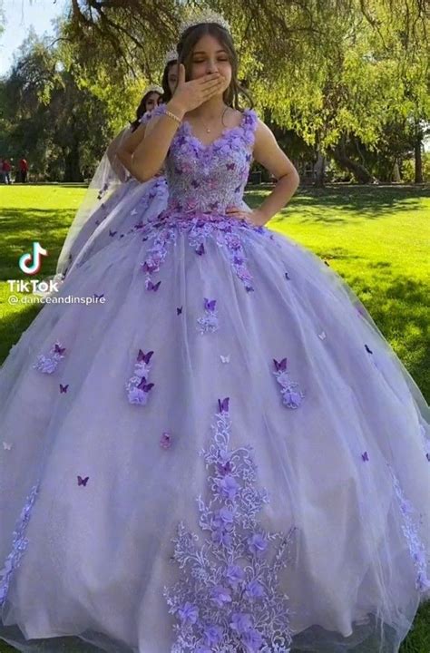 Butterfly Quince Dress Butterfly Quinceanera Dress Light Purple