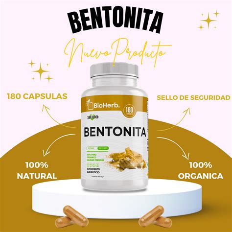 Bentonita Para Que Serve - Bentonita 100% Pura (180 Capsulas 500mg) |ORGANICO | NATURAL | Para 90 ...
