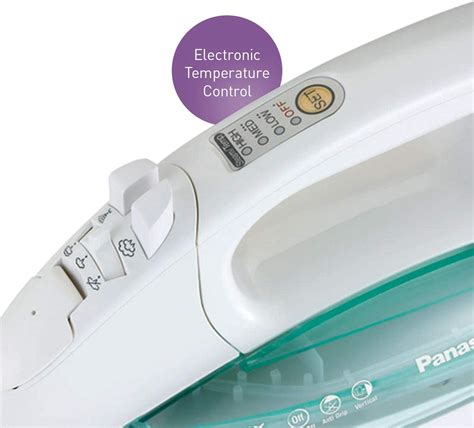 Panasonic Ni L70srw Cordless Iron Curved Stainless Steel Soleplate White Clear Green